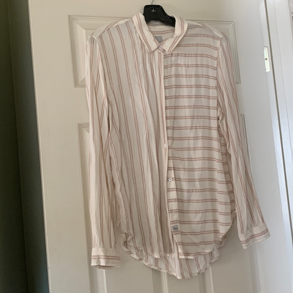 Rails Bonnie Sand Stripe Button Down - image 1